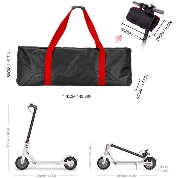 PIMPIMSKY 110x45x50cm Sac de transport Étanche Anti rayures pour Scooter électrique Xiaomi Mijia M365 Ninebot es1 es2
