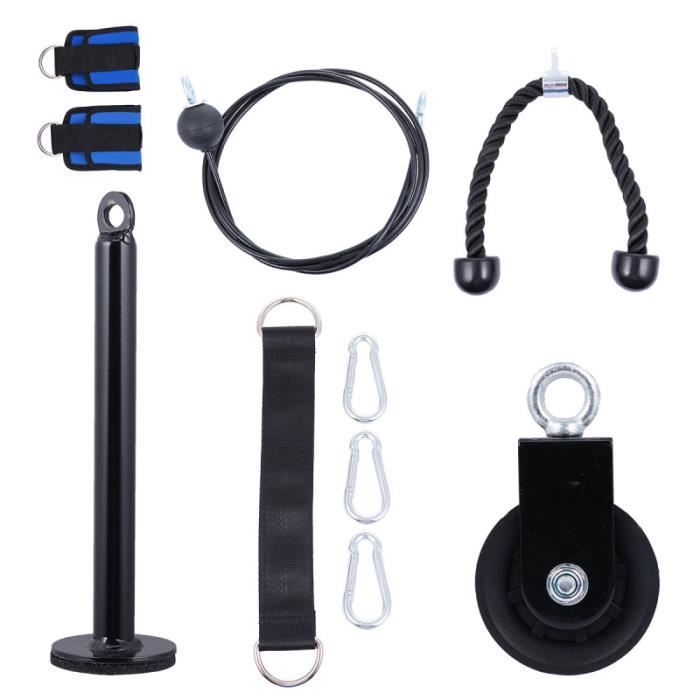 1 Set Fitness LAT machine et de câble de Système de poulie de levage Avec Améliorée broche de chargement BARRE - HALTERE - POIDS