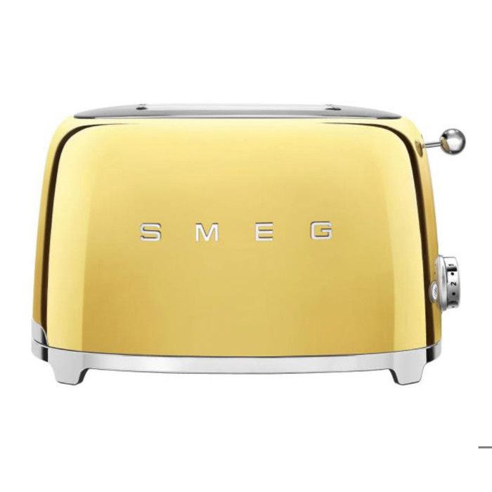 SMEG Grille Pain 2 tranches Années 50 - 950W Or TSF01GOEU
