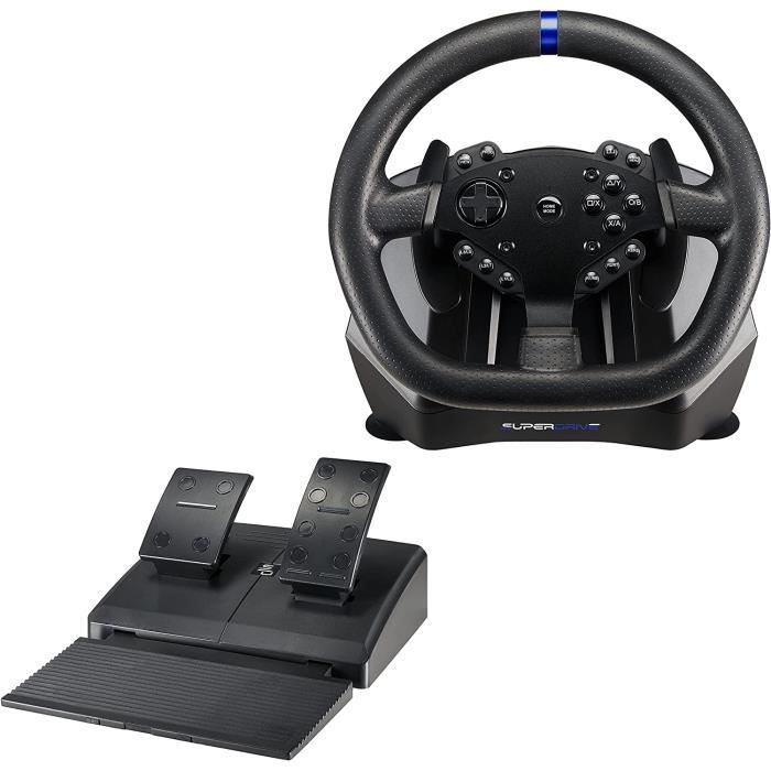 Subsonic Superdrive - Volant de course SV950 avec pedalier et palettes de vitesses Xbox Serie X/S, Switch, PS4, Xbox One, PC