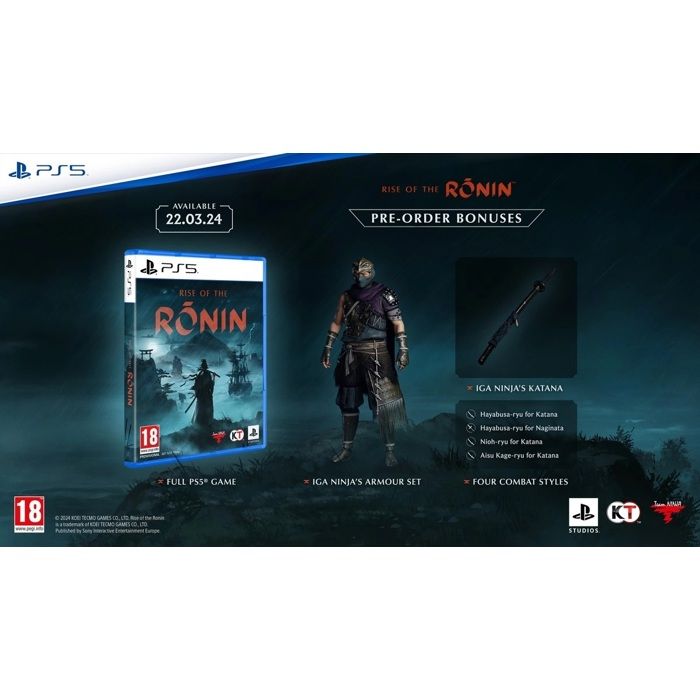 Jeu Ps5 Rise Of The Ronin Action Aventure Version En Boîte Pegi 18+ Sortie 22 Mars 2024 - vue 2