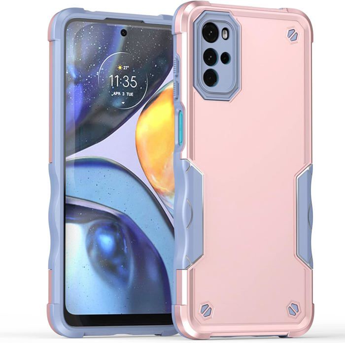 Custodia DOINK Sfumata Per Motorola Moto G22 | Silicone TPU Morbido Trasparente | Rosa Oro | Con Protezione Antiurto Agli Angoli - 3