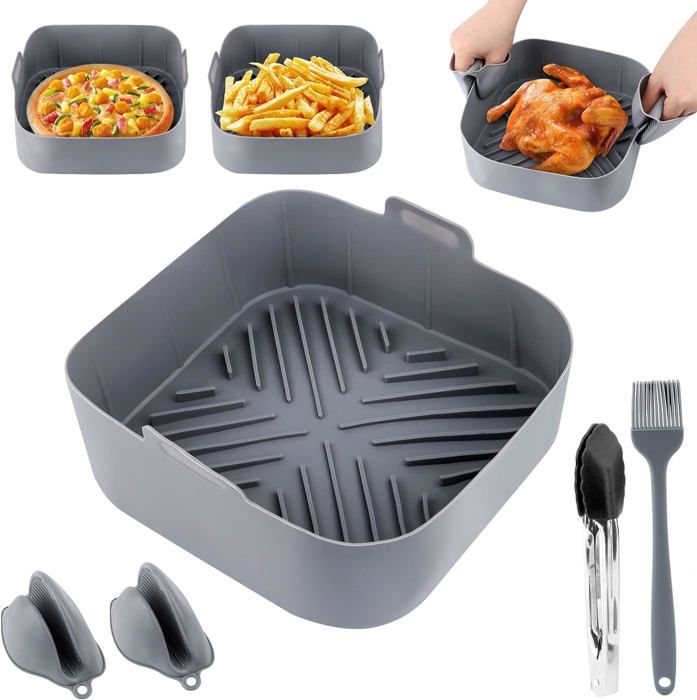 Zofory 15 Pièces Kit Accessoires Silicone Pour Air Fryer Double Zone – Compatible AF300EU, AF400EU, AF451EU 7.6L-9.5L