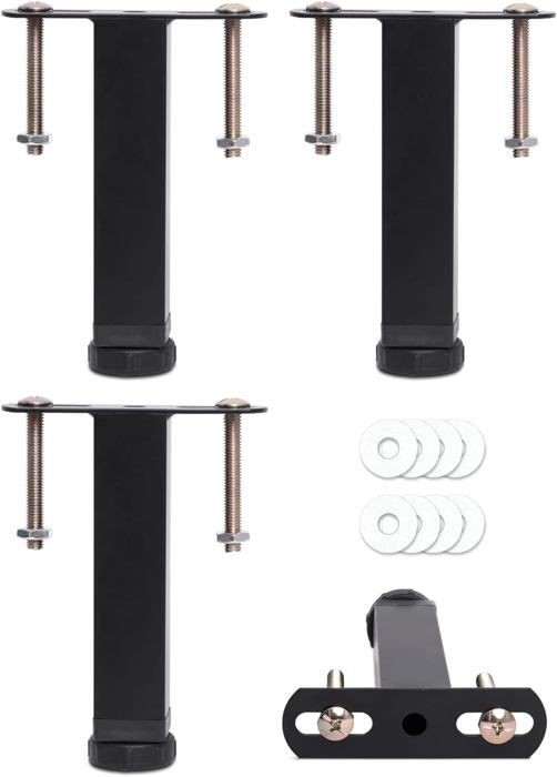 Lot De 4 Pieds De Meubles,Remplacement Jambe Pour Sommier A Lattes,Pieds De Meuble Réglables En