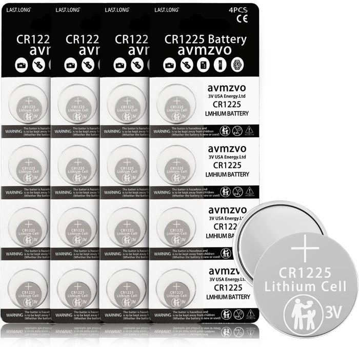 Lot De 5 Piles Lithium CR1225 CAMELION - Pour Télécommandes, Appareils électroniques, Montres, Calculatrices