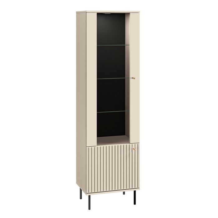 Vitrine 2 portes Petits-meubles - Nova - 55 x 40 x 190cm - Beige Vitrine 2 portes Petits-meubles - Nova - 55 x 40 x 190cm - Beige