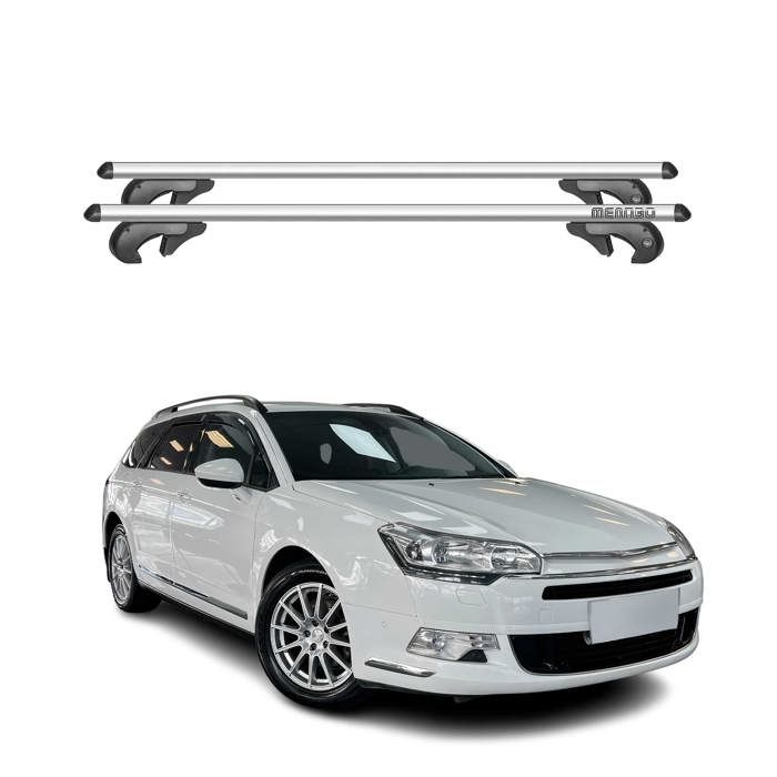 Barres De Toit Pour Citroën C5 Tourer Break (2007-2017) - Longueur 120 Cm - Charge Max 75 Kg - Acier Noir