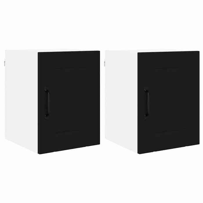 BEL-ACHAT* Meuble de stockage Moderne - design bas - Colonne de cuisine 2 pcs Noir 30x31x40cm Bois dingénierie @Promo3207638