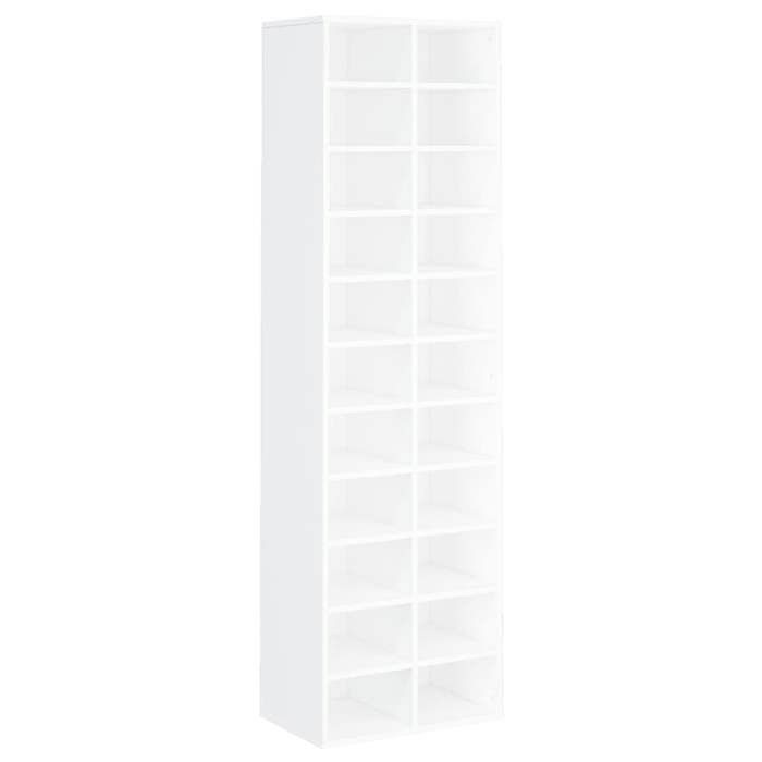 “Winter SaleTOP Meuble à chaussures Blanc - Armoire à chaussures Blanc 54x34x183cm - bois dingénierie PRO78542