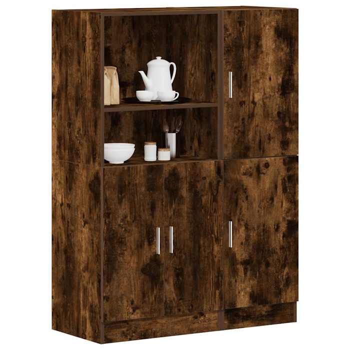 Ensemble darmoires de cuisine - vidaXL - Chêne fumé - Bois dingénierie - 95x415x1315 cm - Grand espace de rangement