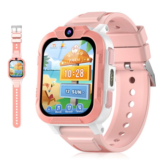 Blackview Z40 Pro Montre Connectée Enfants 185 850mAh 4G Appels vidéo Triple positionnement GPS/WIFI/LBS Bouton SOS Rose