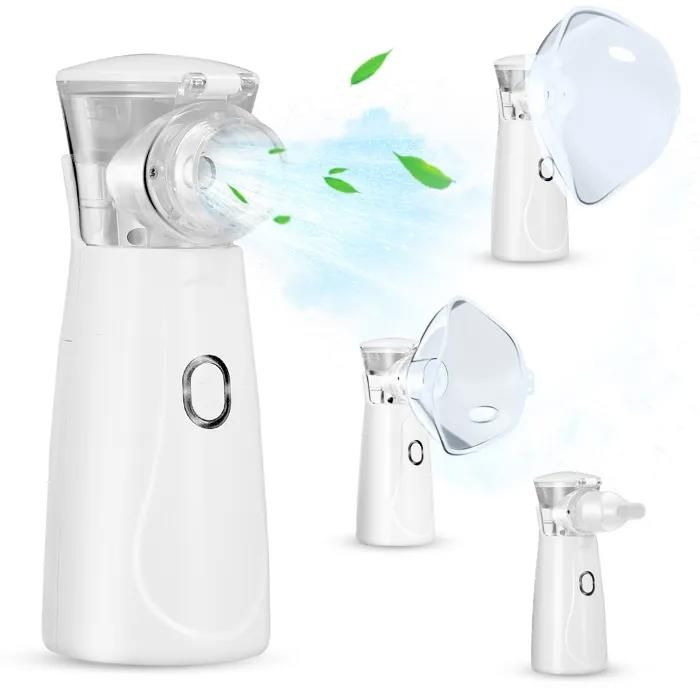 Nebulisateur Inhalateur Aérosol pour Adultes et Enfants Bebe avec Embout Buccal et Masque Nébulisateur Silencieux Rechargeable