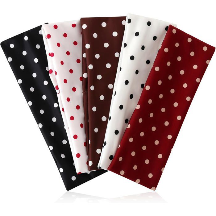 5 Pièces Bandeau Femme Serre-tête Doux pour Yoga Course Gym Fête Fitness (21x7 cm)