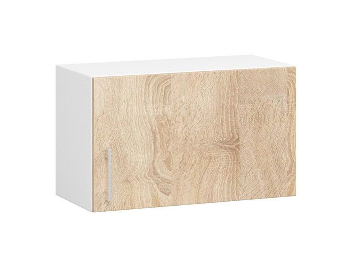 Meuble de cuisine haut AKORD W60 hotte LIMA modulable Blanc 60 cm 1 porte couleur Chêne Sonoma 1 étagère 60x30 5x29 cm