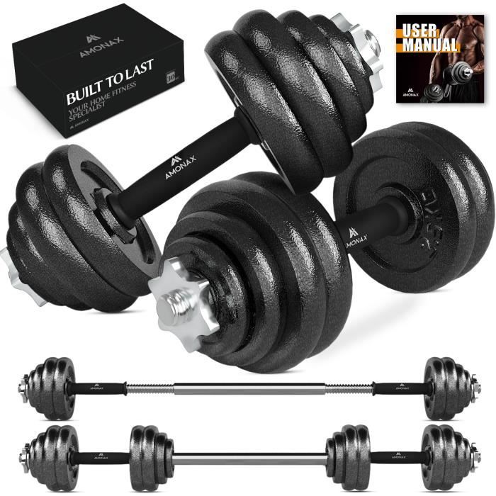 Haltere Reglable Set (20Kg -27Kg) Pour Home Gym - Haltere Musculation, Poids Musculation