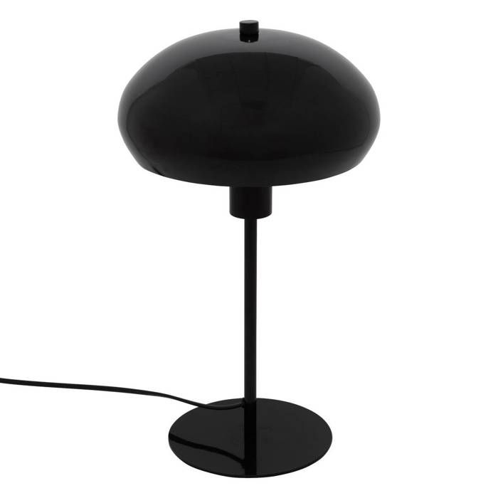 Lampe champignon à poser Savio noir H38cm - Atmosphera Créateur dintérieur