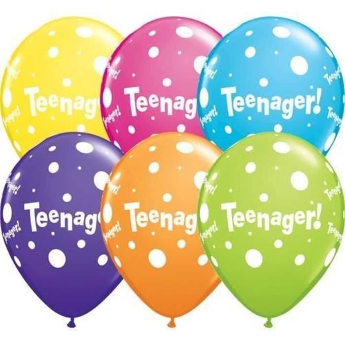 Support A Decorer 13 Ans 13eme Anniversaire Adolescent Tropical Assorties 11 X 10 Ballons Latex Cdiscount Maison