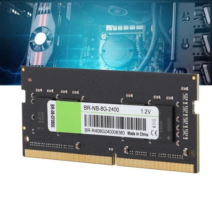 Carte mémoire RAM ordinateur portable 8 Go DDR4 2400 MHz SODIMM PC4-19200  1.2V RAM Noir_BOB - Cdiscount Informatique