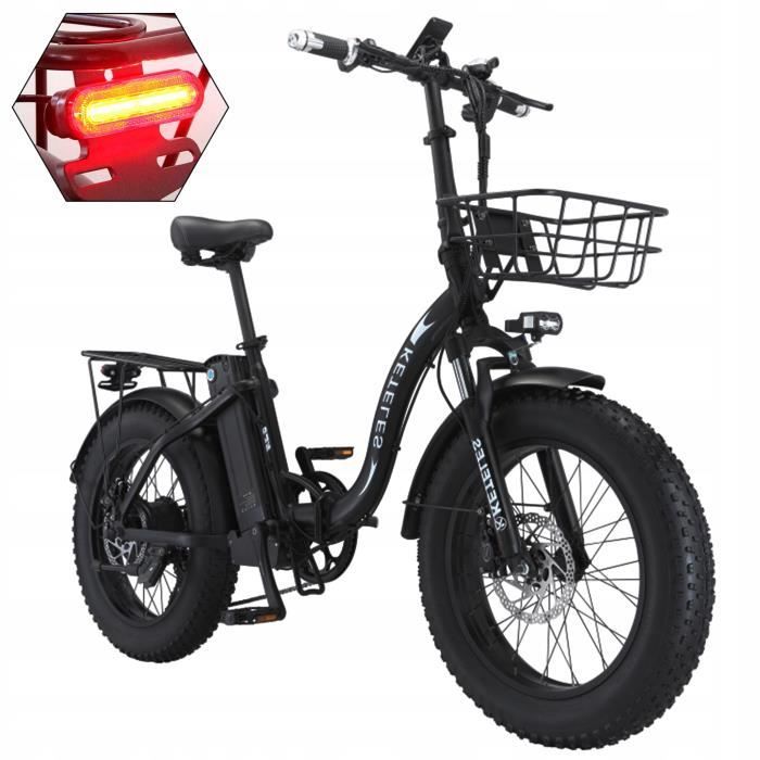 Vélo électrique pliant KETELES KF9 1000W - Batterie Samsung 48V/18AH - Pneus larges 20 pouces