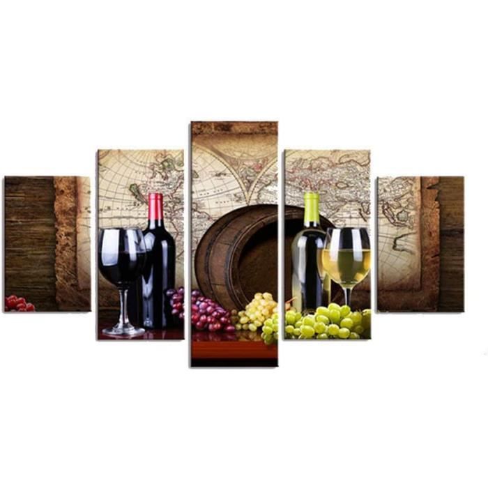 Tableau Decoration Murale Raisins À Vin Fûts De Chêne Photo sur Toile ...