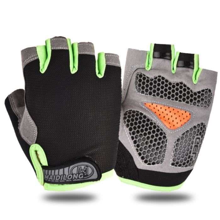 Gants Protection UV Demi-Doigt AIDIER - Conduite Cyclisme Homme Femme Respirants Antidérapants