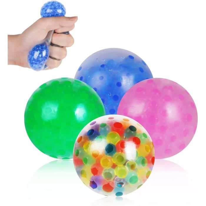 4PCS Balle Anti-Stress, Boule Anti Stress pour Enfant et Adulte, Boule  Antistress s Sensory Fidget Toy pour Soulager Stress