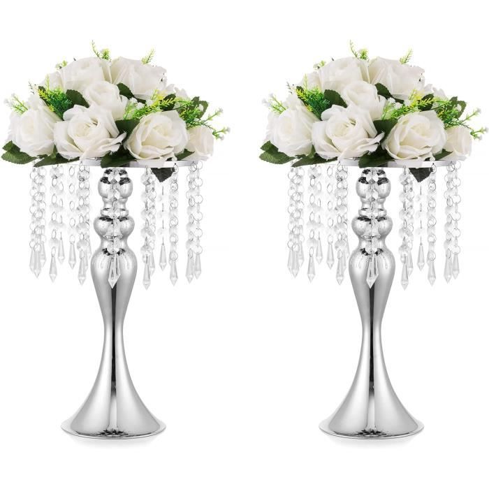 Nuptio 2 Pièces Centres Table Mariage Vases Argent 70cm Haut Vase À Fleurs Cristal Support Fleurs Métal Décoration Tables Fête Élégant Nuptio 2 Pièces Centres Table Mariage Vases Argent 70cm Haut Vase À Fleurs Cristal Support Fleurs Métal Décoration Tables Fête Élégant