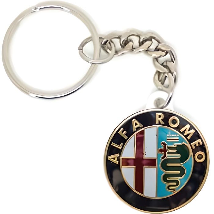 Porte clé badge logo alfa roméo voiture collection idée cadeau
