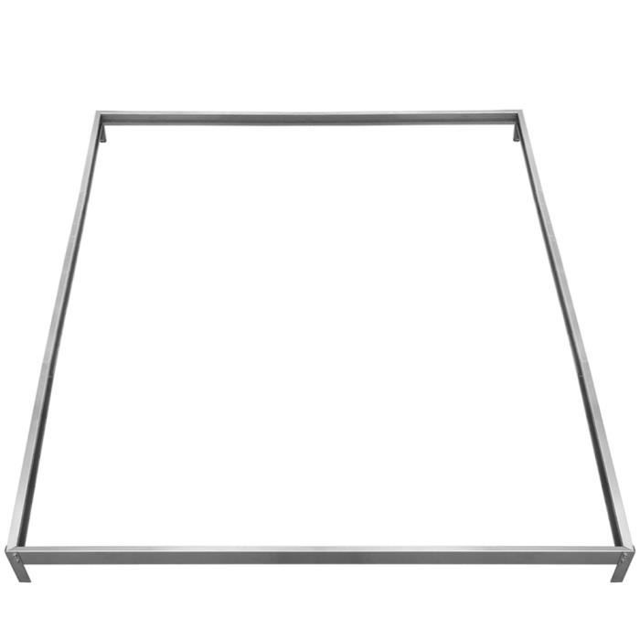 Base fondement 190x190cm en Acier Galvanisé Fondation pour Serre de Jardin Base fondement 190x190cm en Acier Galvanisé Fondation pour Serre de Jardin
