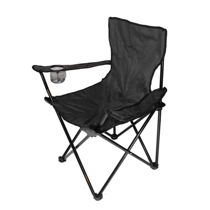 50*50*80cm NOIR Chaise Pliante pour camping pêche @ BonAchat