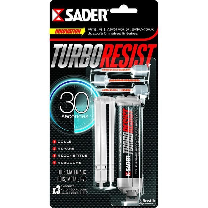 Colle époxy Bi-composant Sader - Seringue 25 Ml, Rapide Et Ultra Résistante