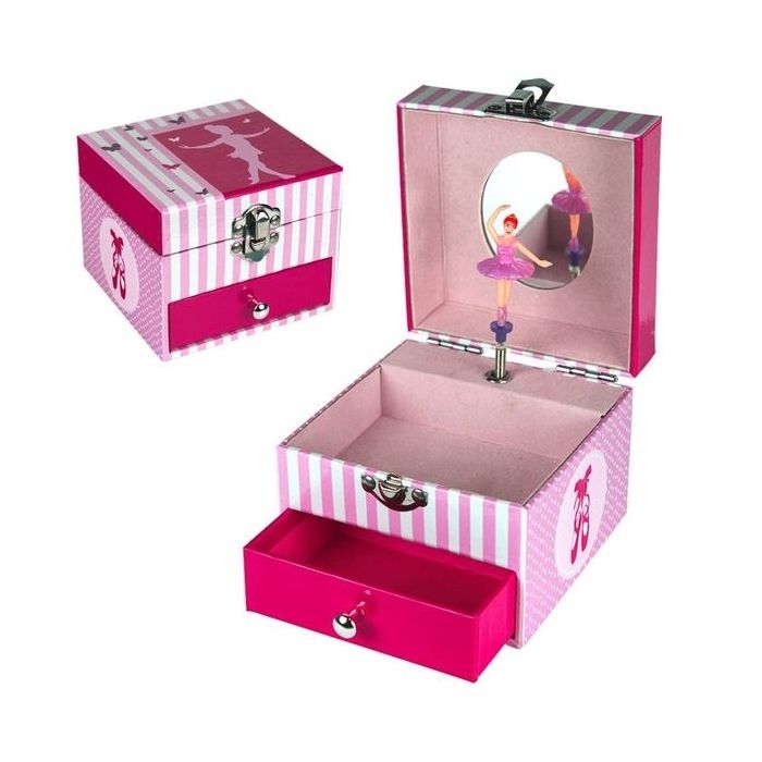 Boîte à Bijoux Musicale Avec Ballerine Tournante - Coffret Avec Collier, Bracelet, Boucles D'Oreilles Licorne - Cadeau Fille 3-10 Ans