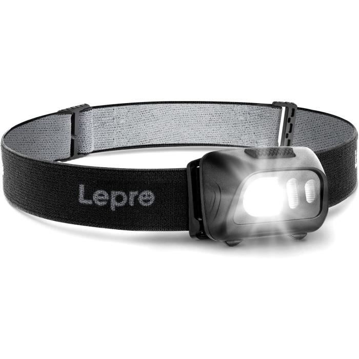 Lampe Frontale Rechargeable 2 Pièces - 2000 Lux, 6 Modes, Capteur Gestuel, IPX4 - Pour Running & Camping
