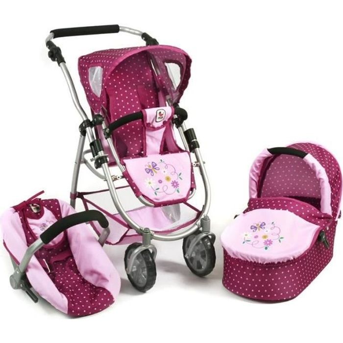 Poussette 3 en 1 fille - Cdiscount