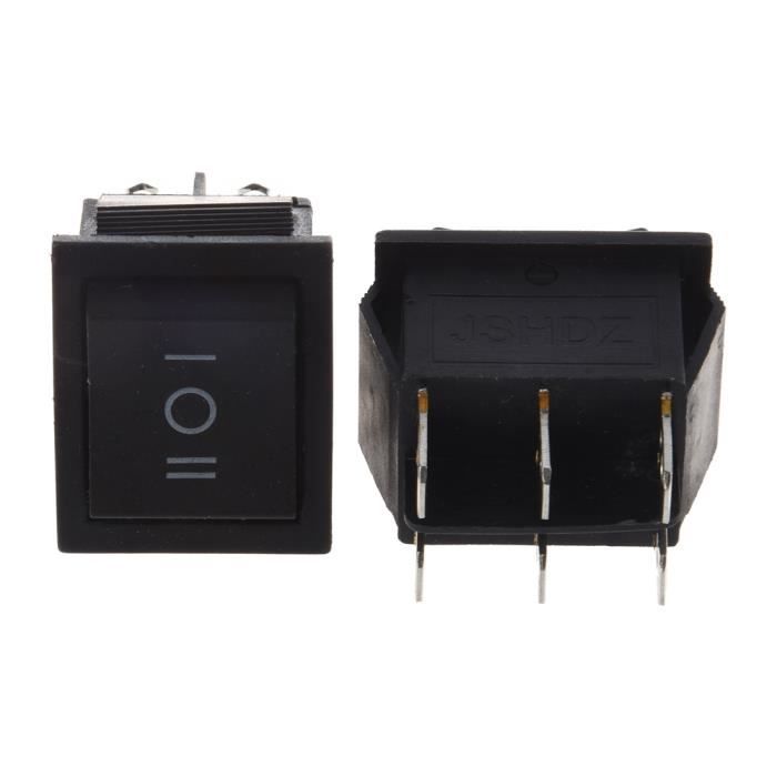 Interrupteur à Bascule DPDT 6 Bornes 2 Positions – 15A/250V Ou 20A/125V, Avec Vis, Uxcell