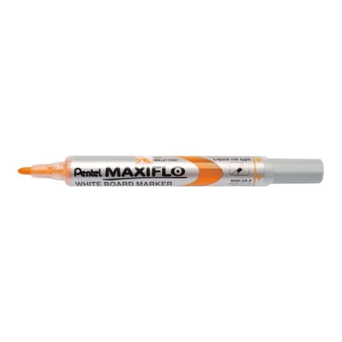 Pentel Maxiflo Marqueur non permanent pour plastique, tableau blanc, carton  orange 1.1-2.2 mm fin pack de 12 - Cdiscount Beaux-Arts et Loisirs créatifs