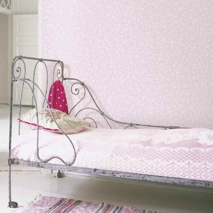 Papier peint intissé Semis Floral 1005 x 52cm Rose - Cdiscount Bricolage