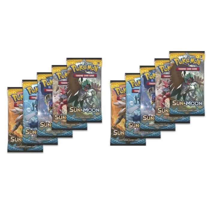 Lot De 8 Boosters Pokemon Cartes Pokemon Sun And Moon Soleil Et Lune 72 Cartes Version Us Cdiscount Jeux Jouets