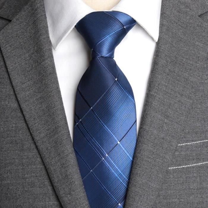 Rose Gris et Blanc Homme Cravate à Rayures Modèle Fait Main 100% Soie Mariage Cravate 