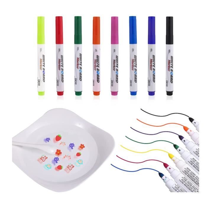 12 Pièces Stylos Effaçables Couleurs Vives Pour Tableau LED