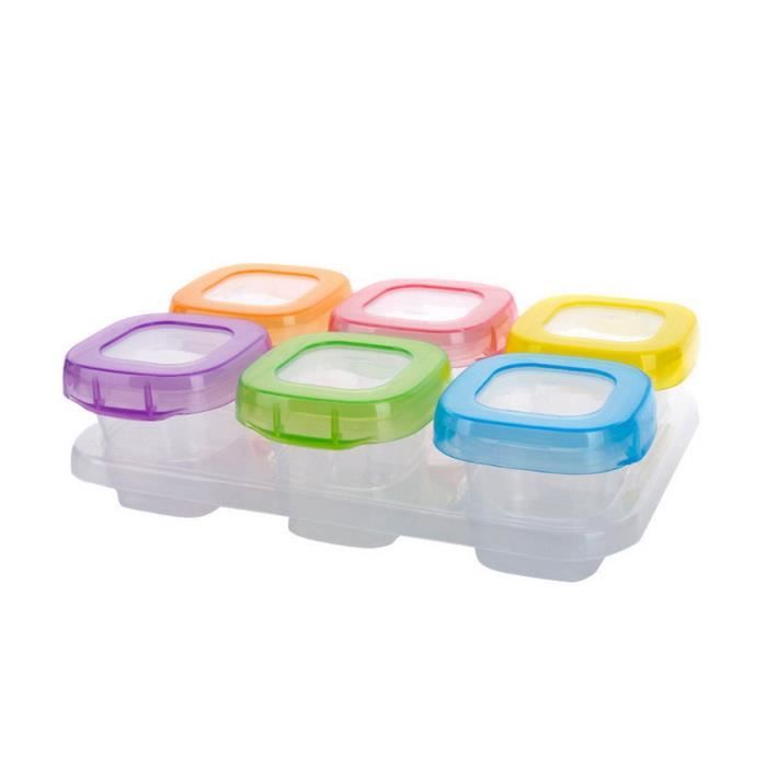 6pcs Boîte Conservation Alimentaire Bébé, Pots de conservation repas avec  Couvercles pour Bébé 60ml - Cdiscount Puériculture & Eveil bébé