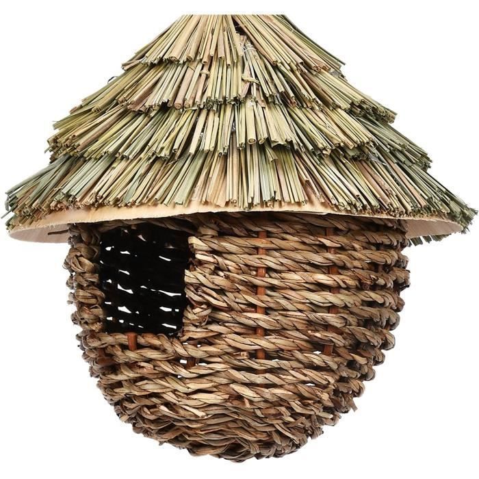 Comparer les prix de Nichoir À Oiseaux Extérieur, Roseau Sec Voliere Oiseaux Exterieur Maison Oiseaux Suspendue, Cabane Oiseaux pour Hirondelle,