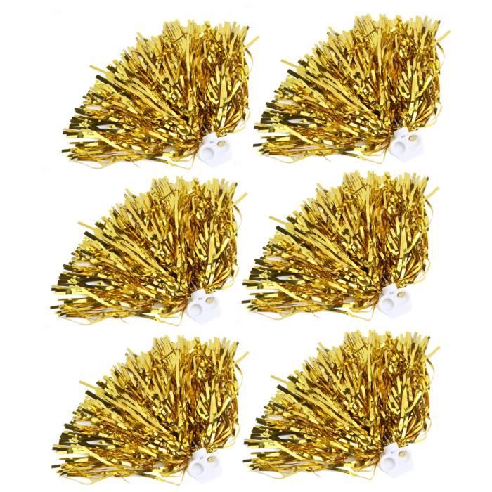 RECHCIGA 12 Pcs Pompons Cheerleading en PET Pom Pom Léger Pompon Cheerleader Fleur de Pom-Pom