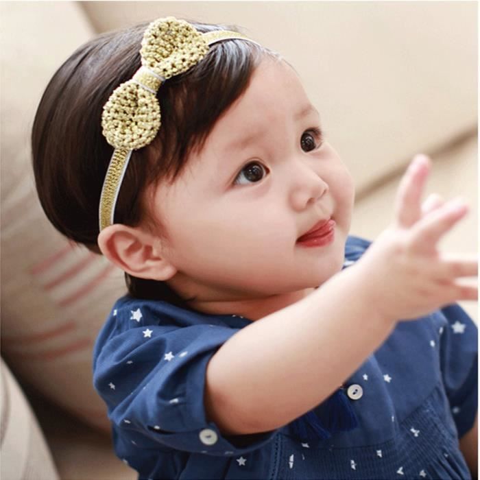 Bandeau Cheveux Noeud Papillon Mariage Fete Fille Enfants Bebe Or Cdiscount Au Quotidien