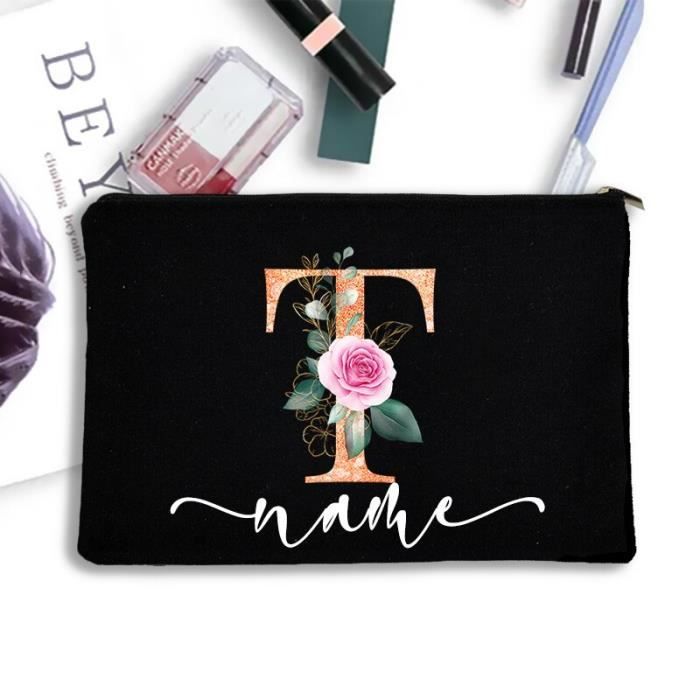 Rose Grand Sac De Maquillage à Fermeture éclair, Sac De Toilette De