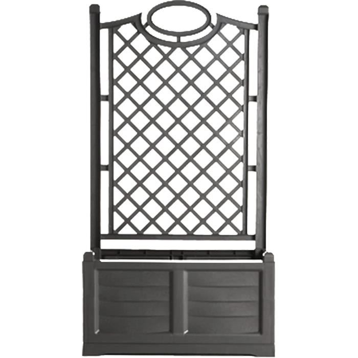 Lot De 4 Jardinières 30x13x12 Cm Anthracite - Avec Réservoir D'eau, Pour Balcon, Rebord Fenêtre - 10