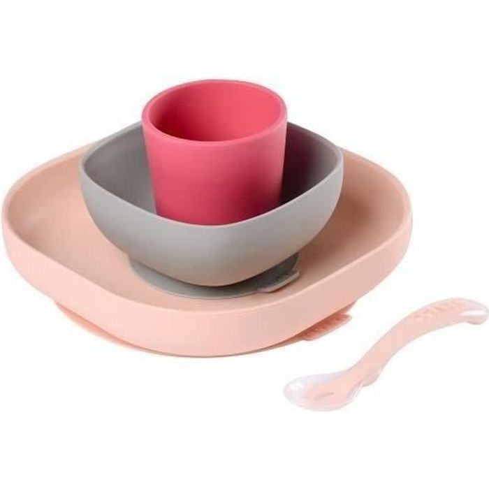 Lot de 4 cuilleres 1er age silicone beaba : Vaisselles, Coffrets