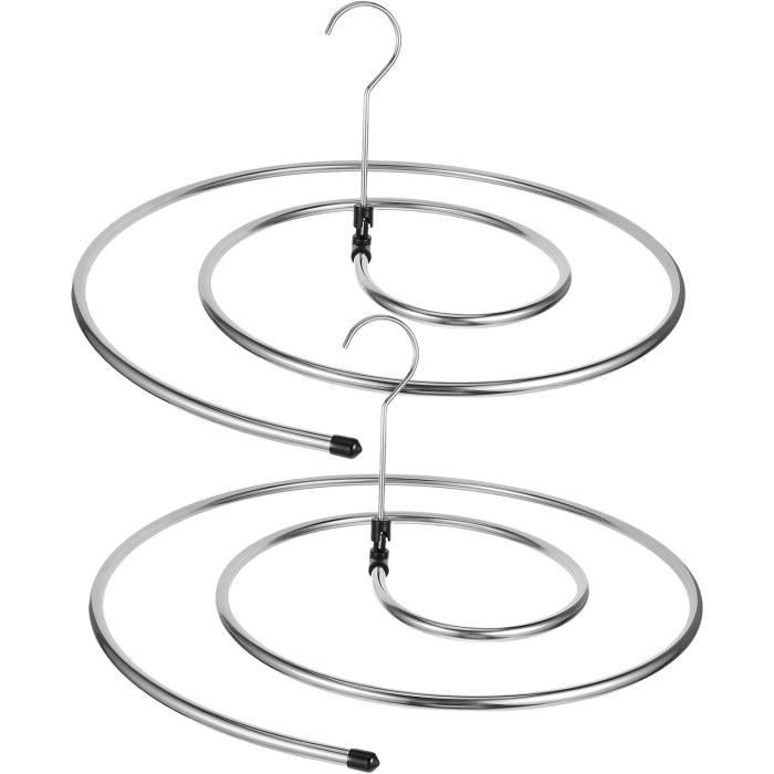 Lot De 2 Cintres En Spirale Métallique WAIKAS - Pour Draps, Couvre-Lits, Nappes, Couvertures - Gain De Place