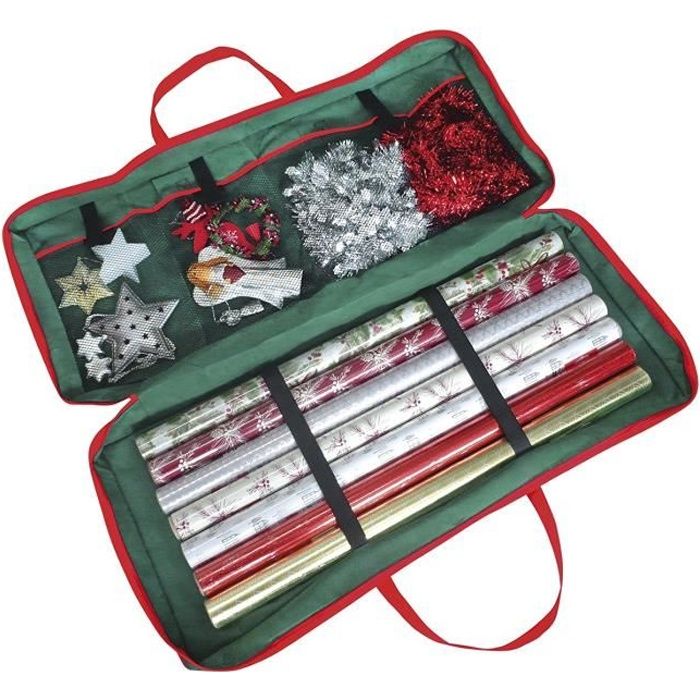 Papier cadeau de Noël-Sac de rangement en tissu (82 x 34 x 13 cm