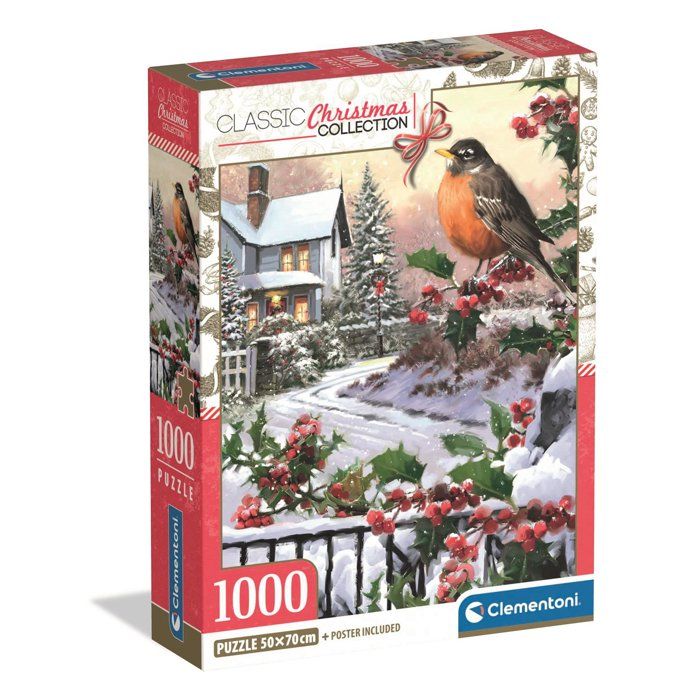 Puzzle 1000 pièces - Robin and Holly Bushes